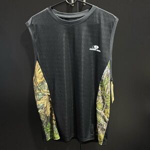 Mossy Oak Element logo graphic camo side panel Muscle/sleeveless/tank top/shirt